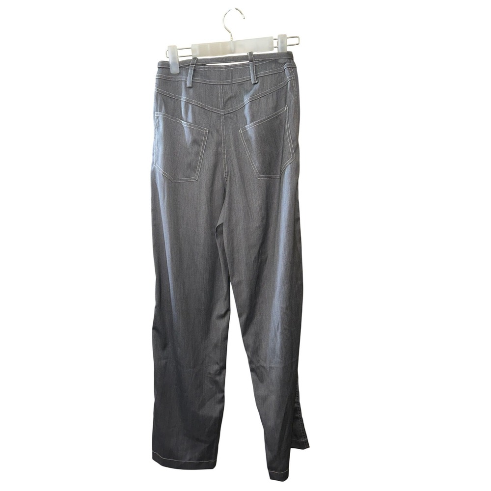 C/MEO COLLECTIVE Capable Pant Grey‎ Marle Contrast Stitch Straight Leg Womens XS - Picture 2 of 8
